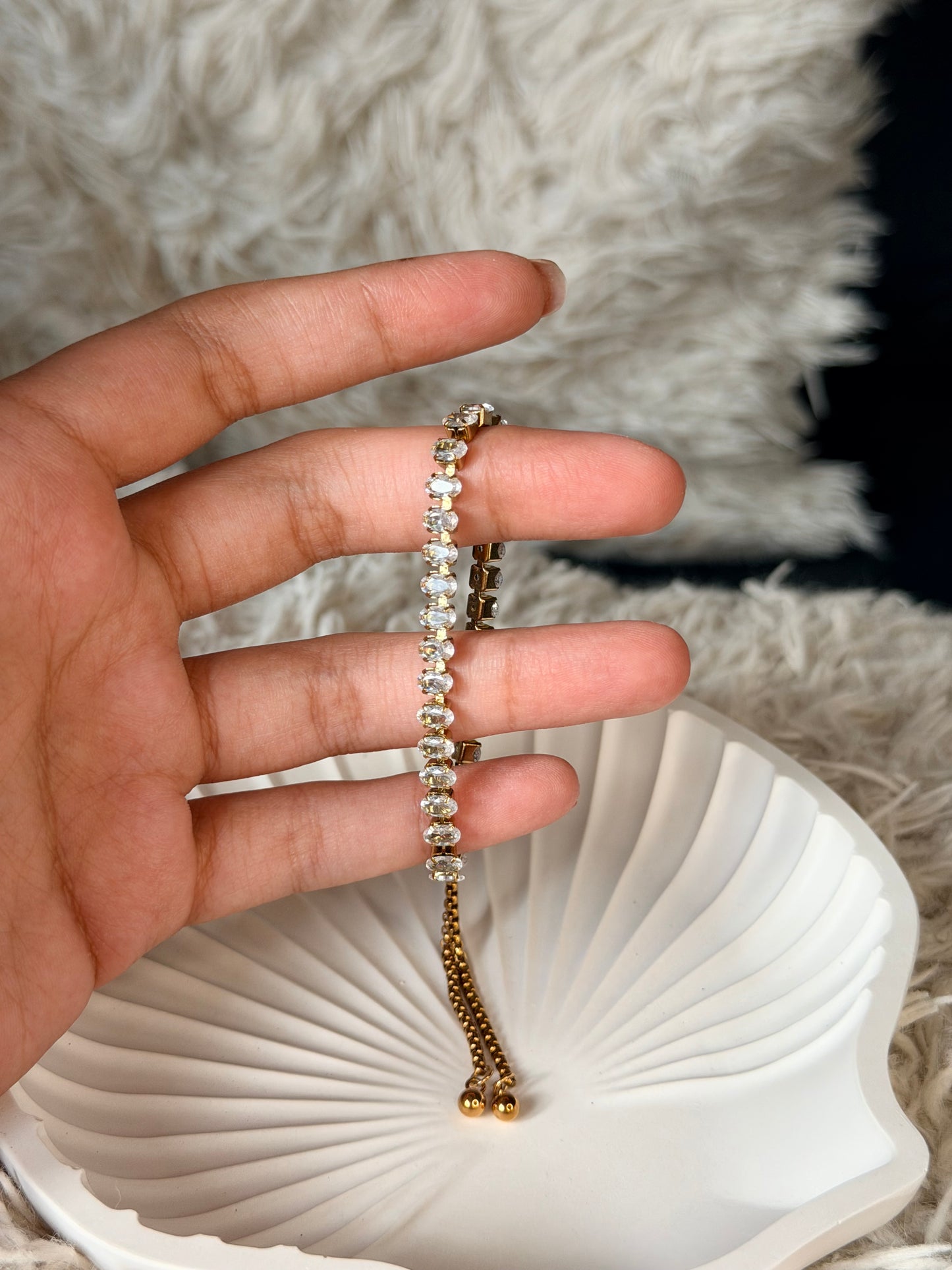 Adjustable Crystal Tennis Bracelet