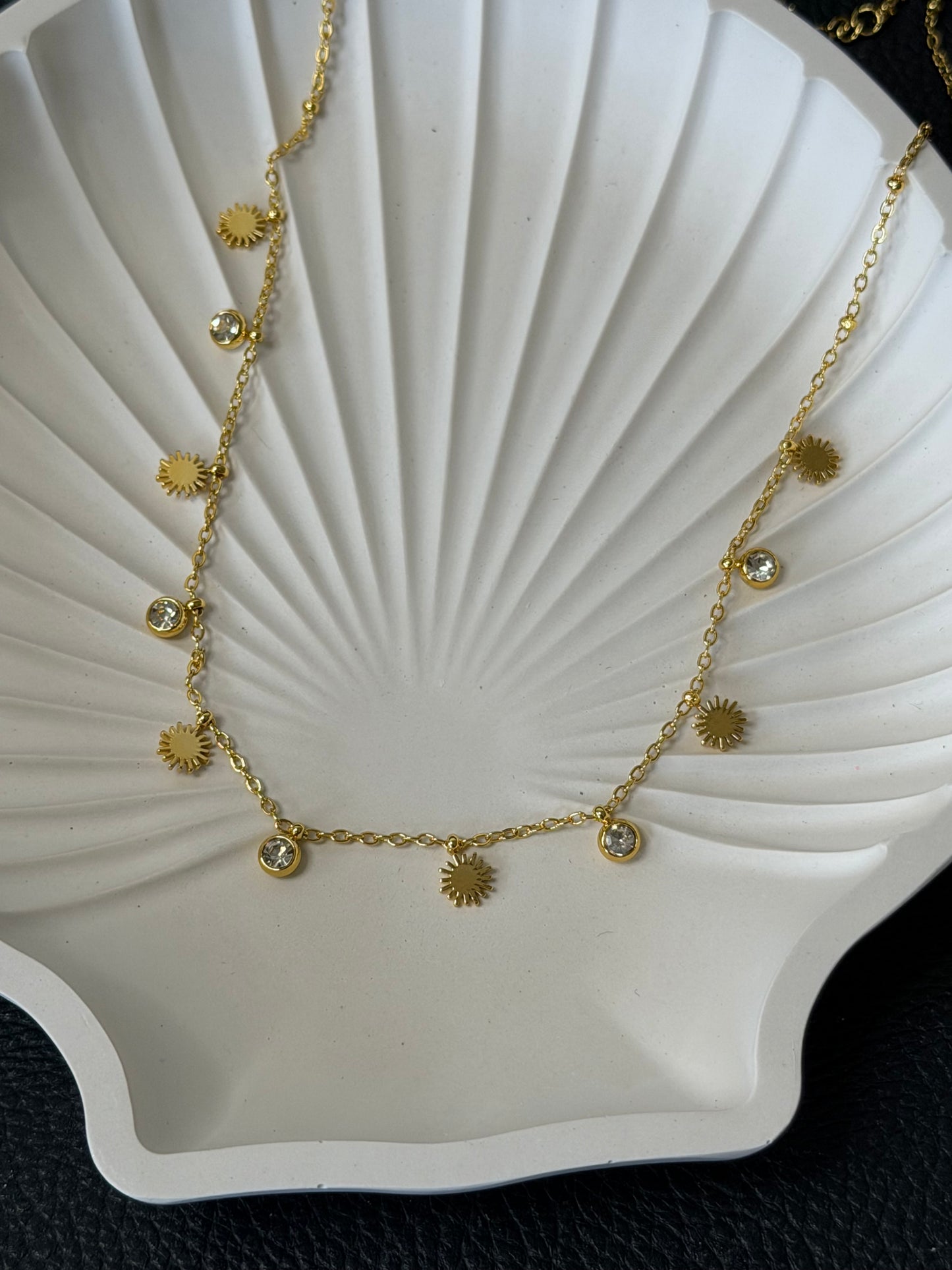 Sunburst Station Necklace
