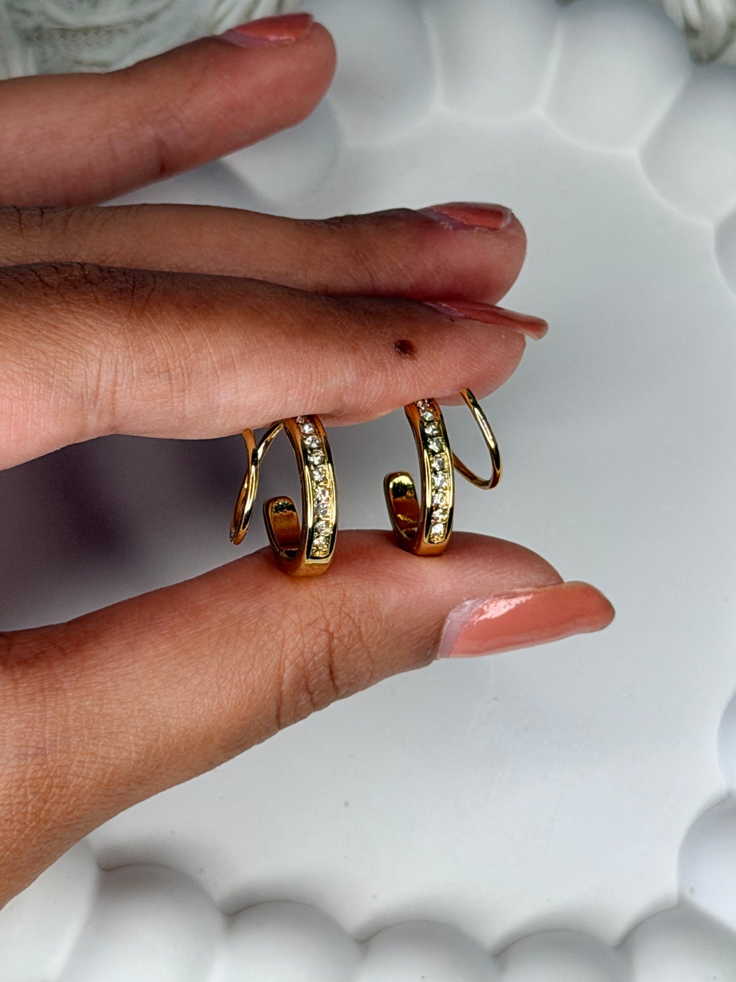 Valencia Double Hoops