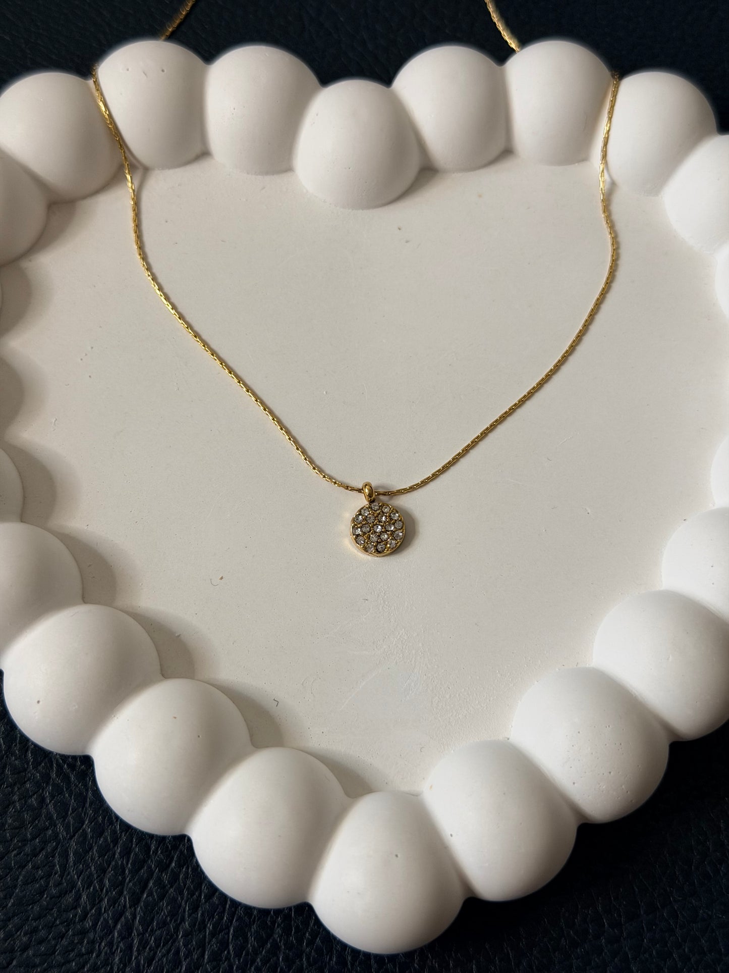 Pavé Disc Necklace