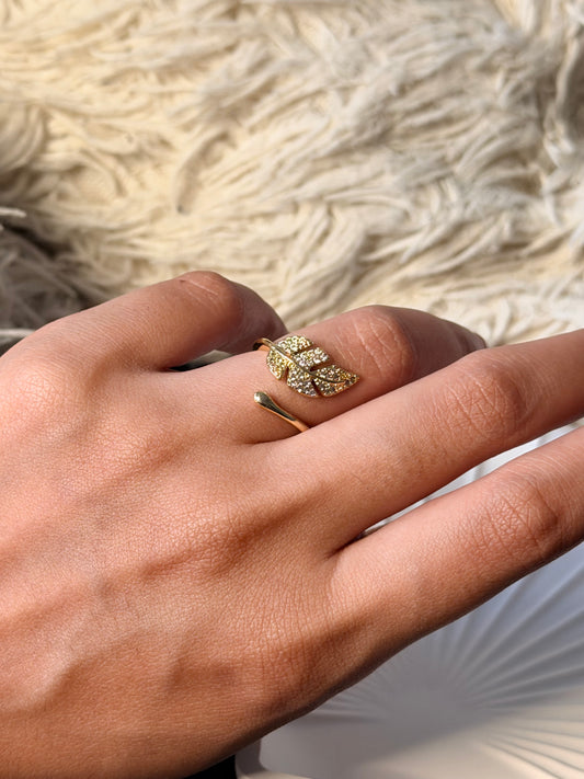 Leaf Spark Adjustable Ring