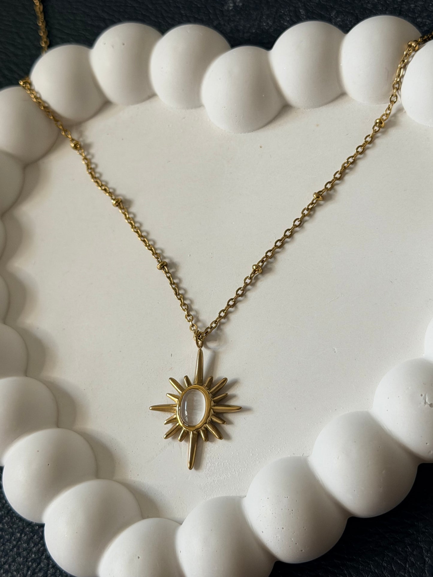 Sunburst Cat Eye Necklace
