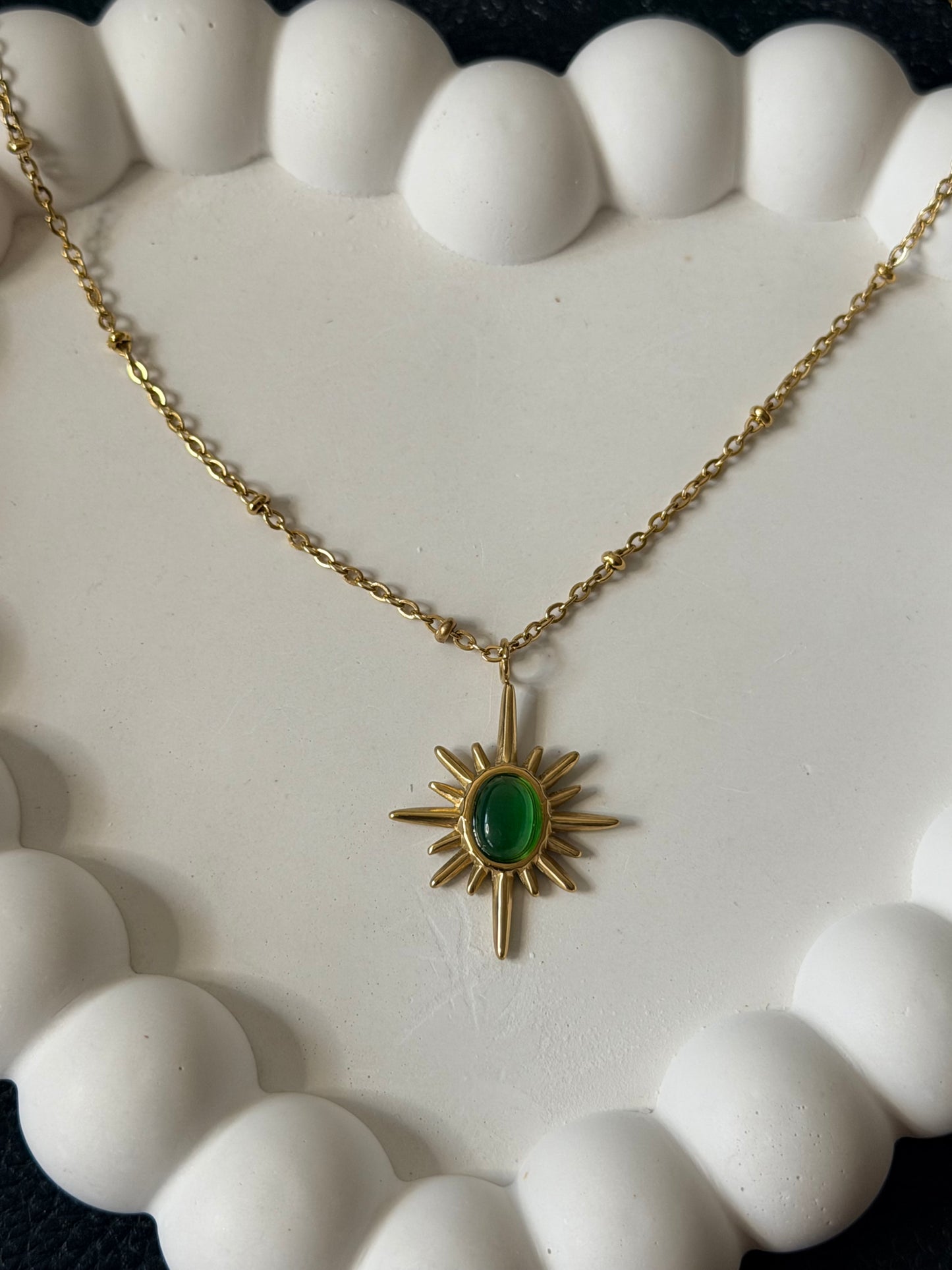 Sunburst Cat Eye Necklace
