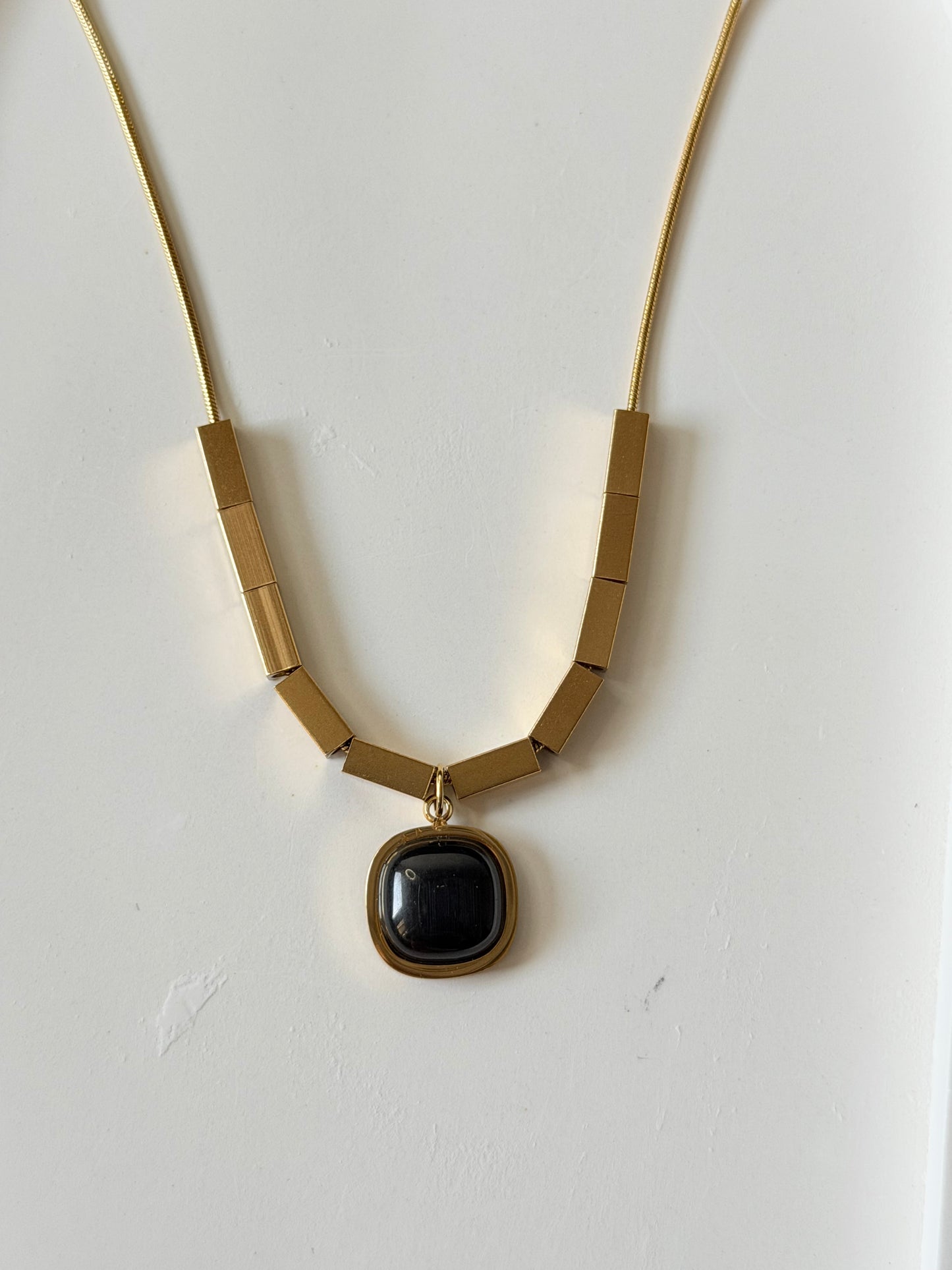 Obsidian Geo Necklace