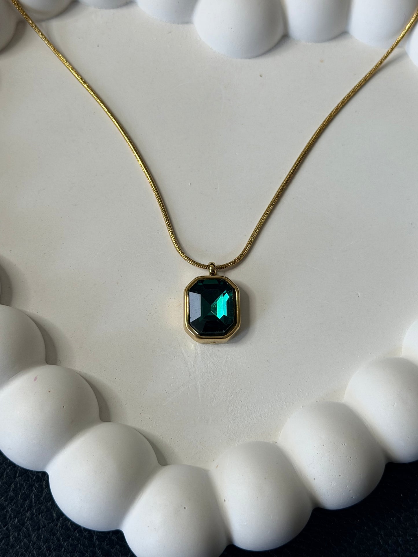 Emerald Green Stone Necklace