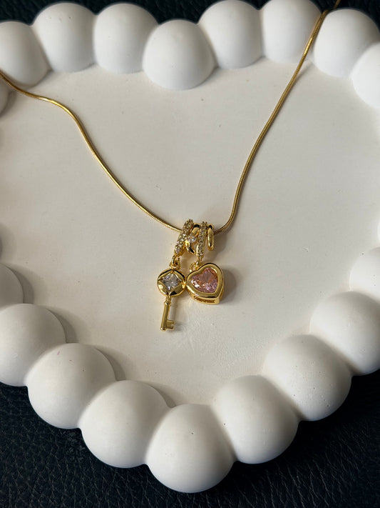 Key to My Heart Charm Necklace