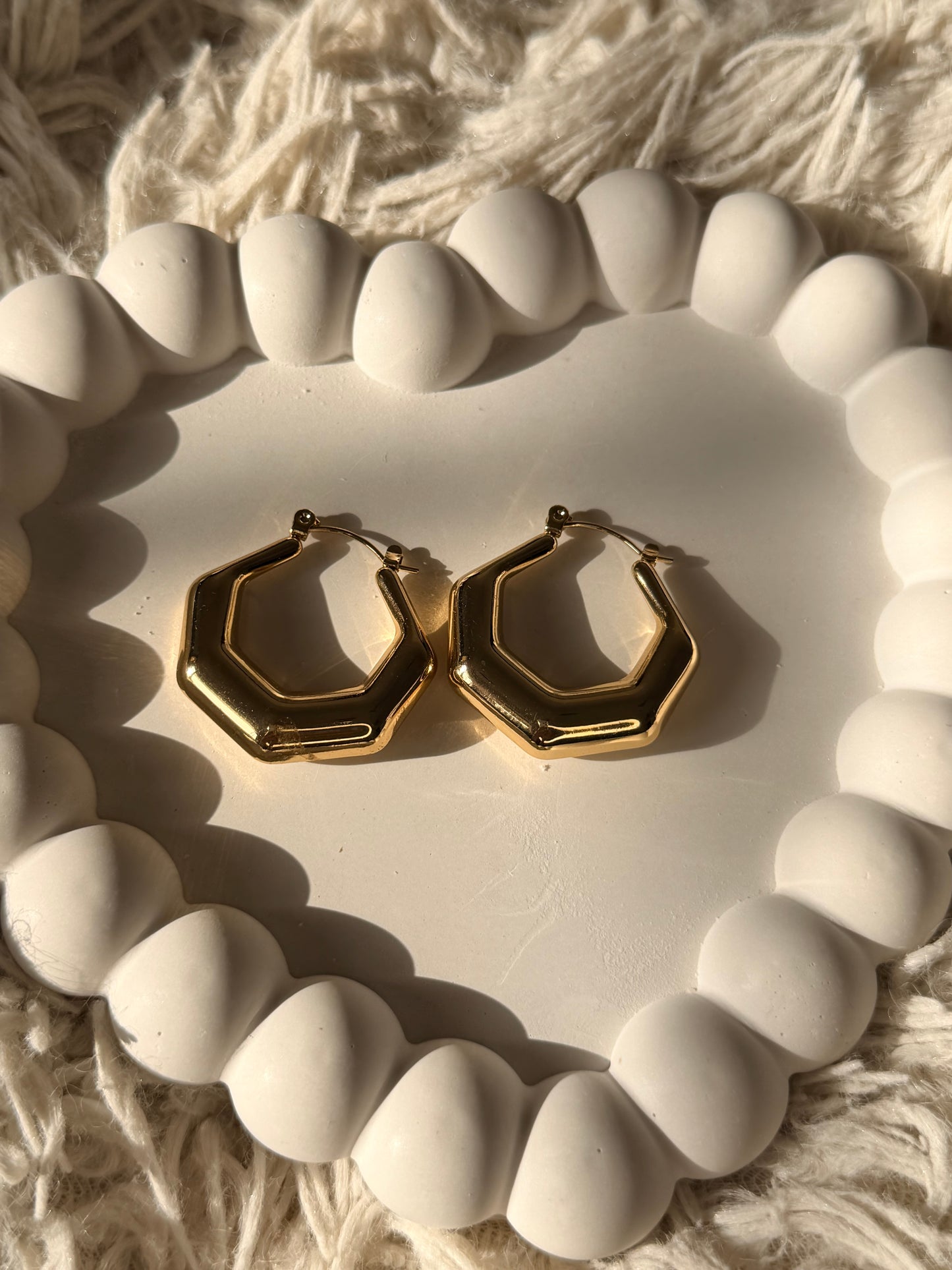 Hexa Hoop Earrings