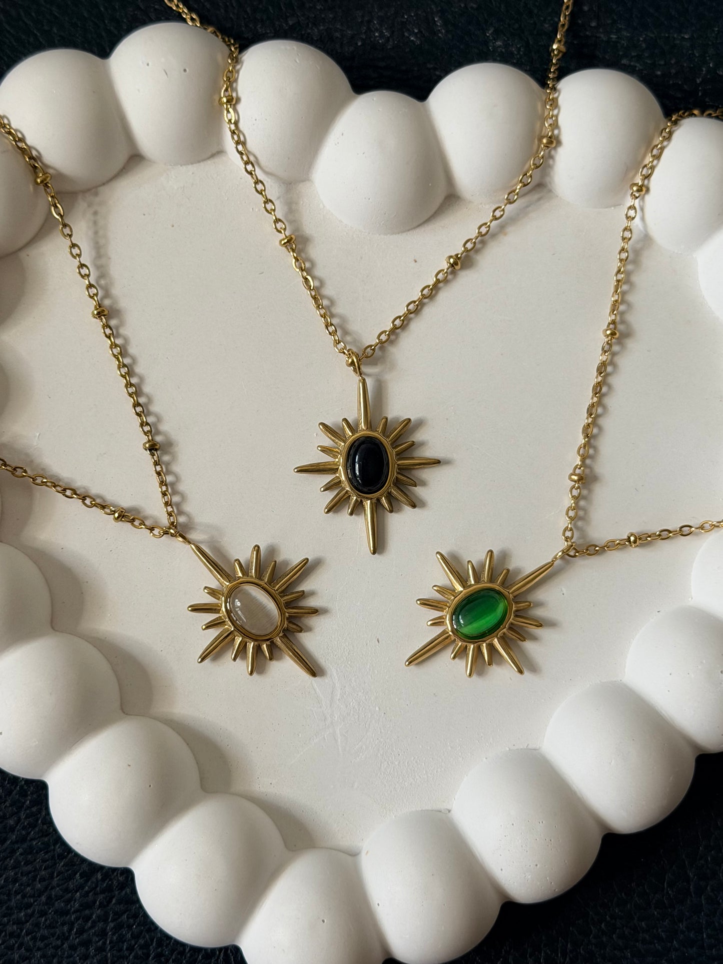 Sunburst Cat Eye Necklace
