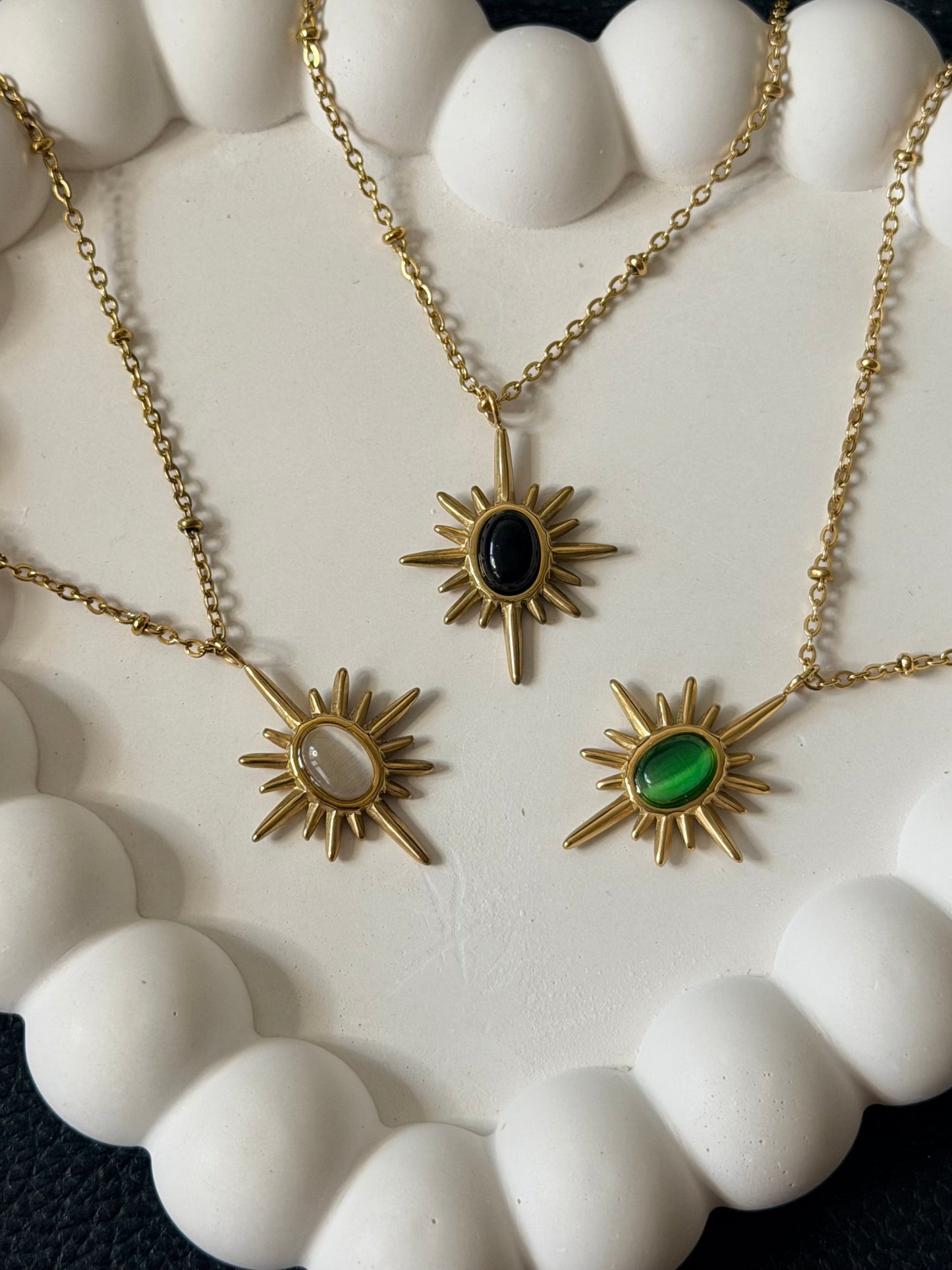 Sunburst Cat Eye Necklace