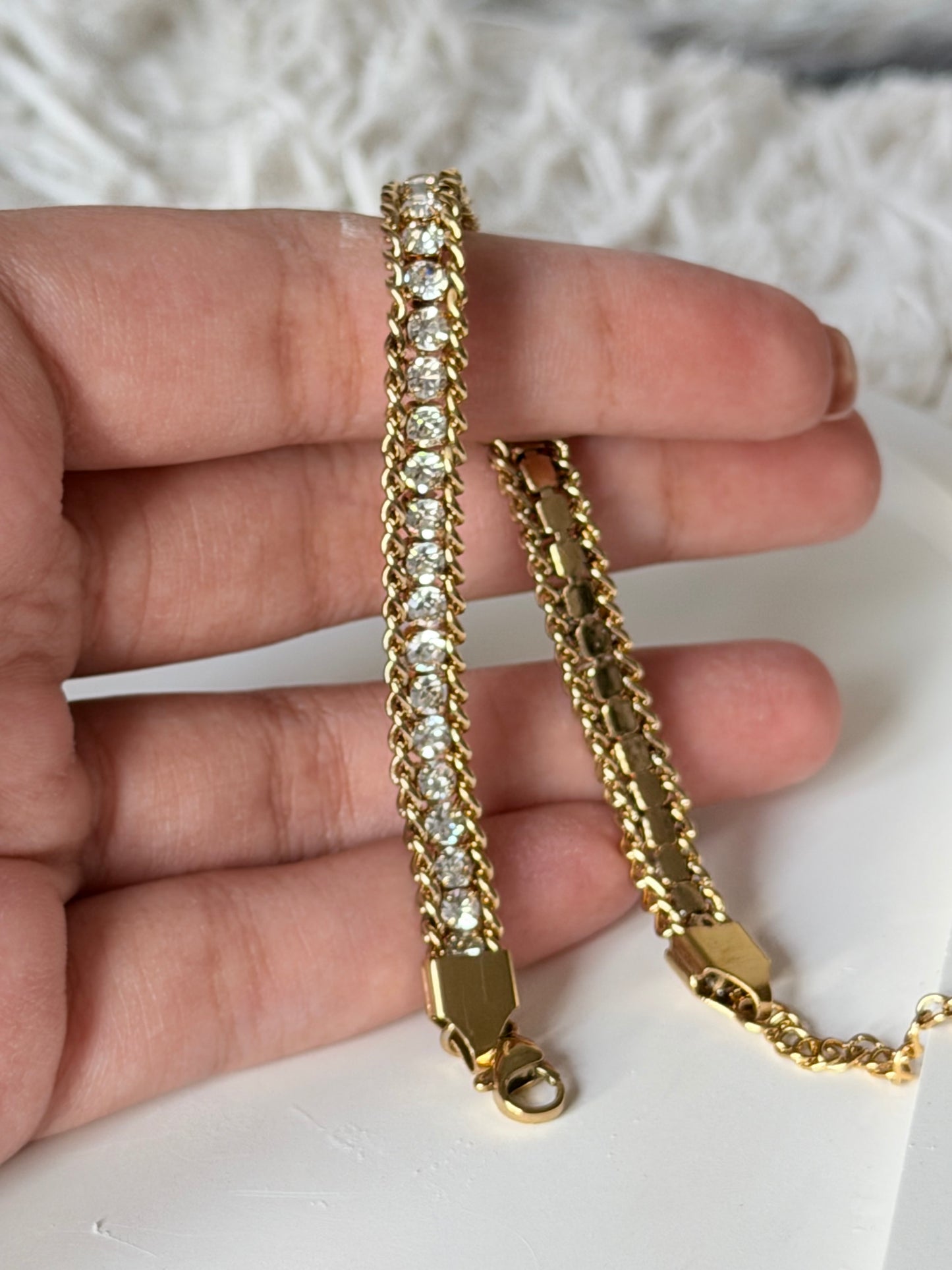 Crystal Weave Tennis Bracelet