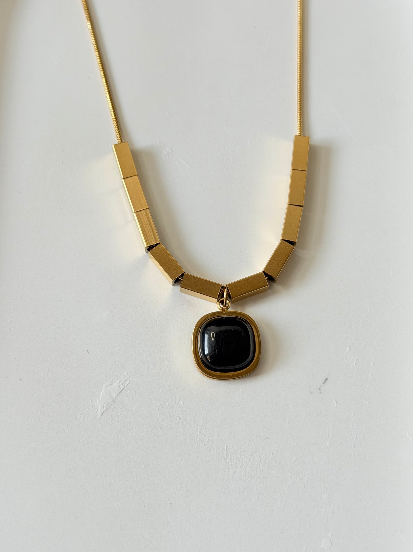Obsidian Geo Necklace