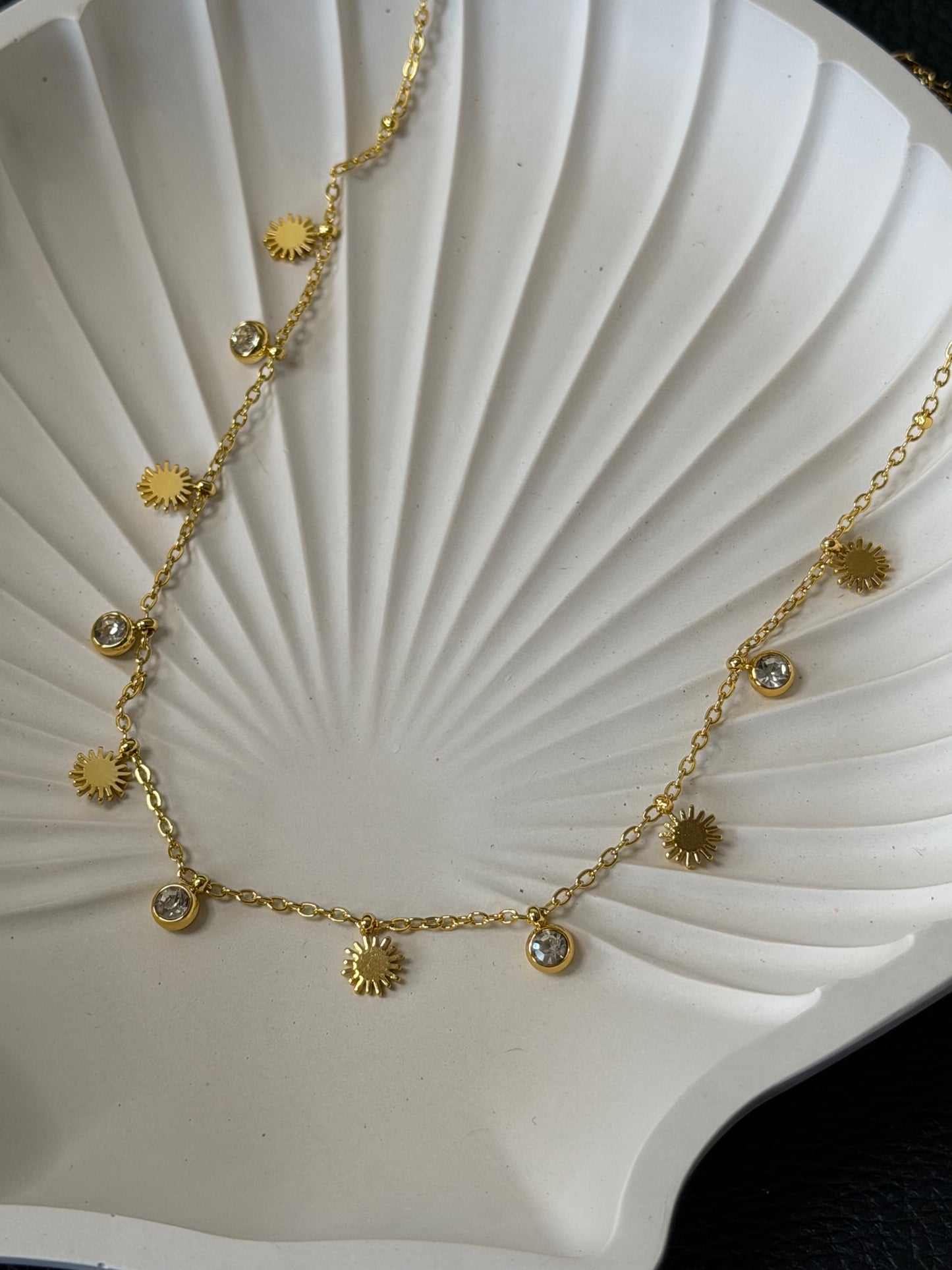 Sunburst Station Necklace