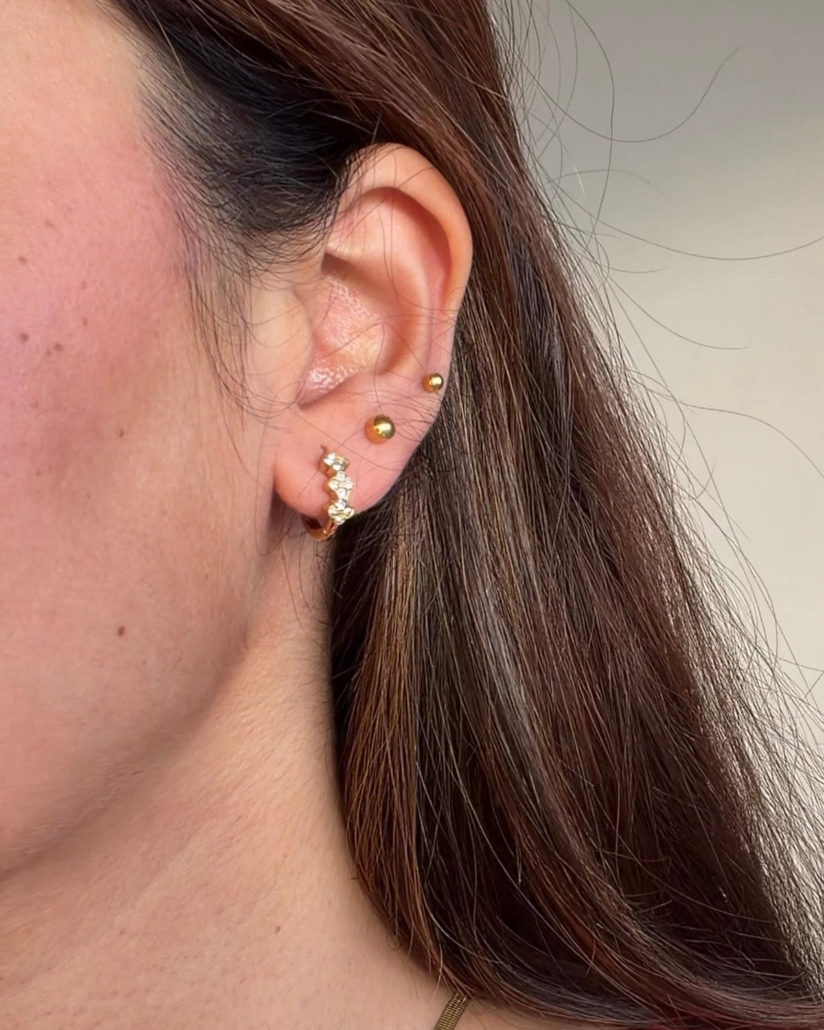 Amara Cluster Crystal Huggie Earrings