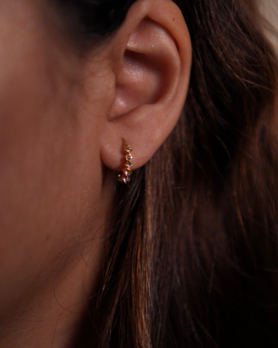 Celeste Crystal Huggie Earrings
