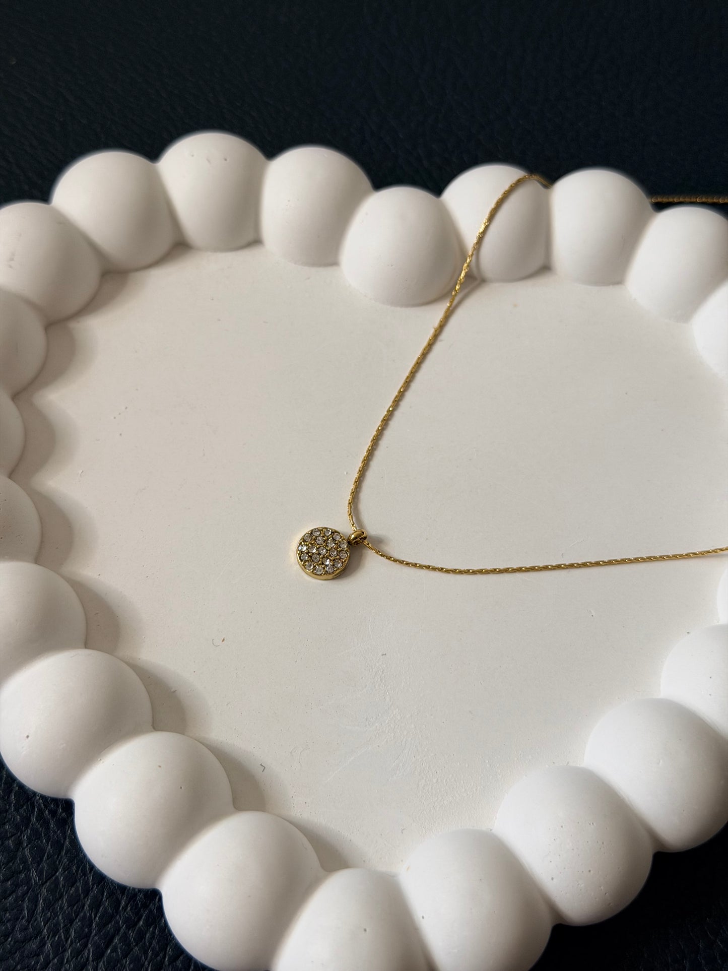Pavé Disc Necklace