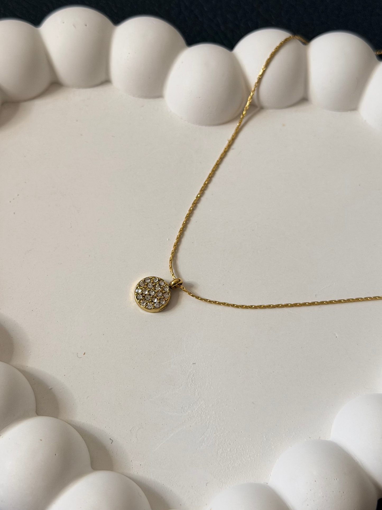 Pavé Disc Necklace