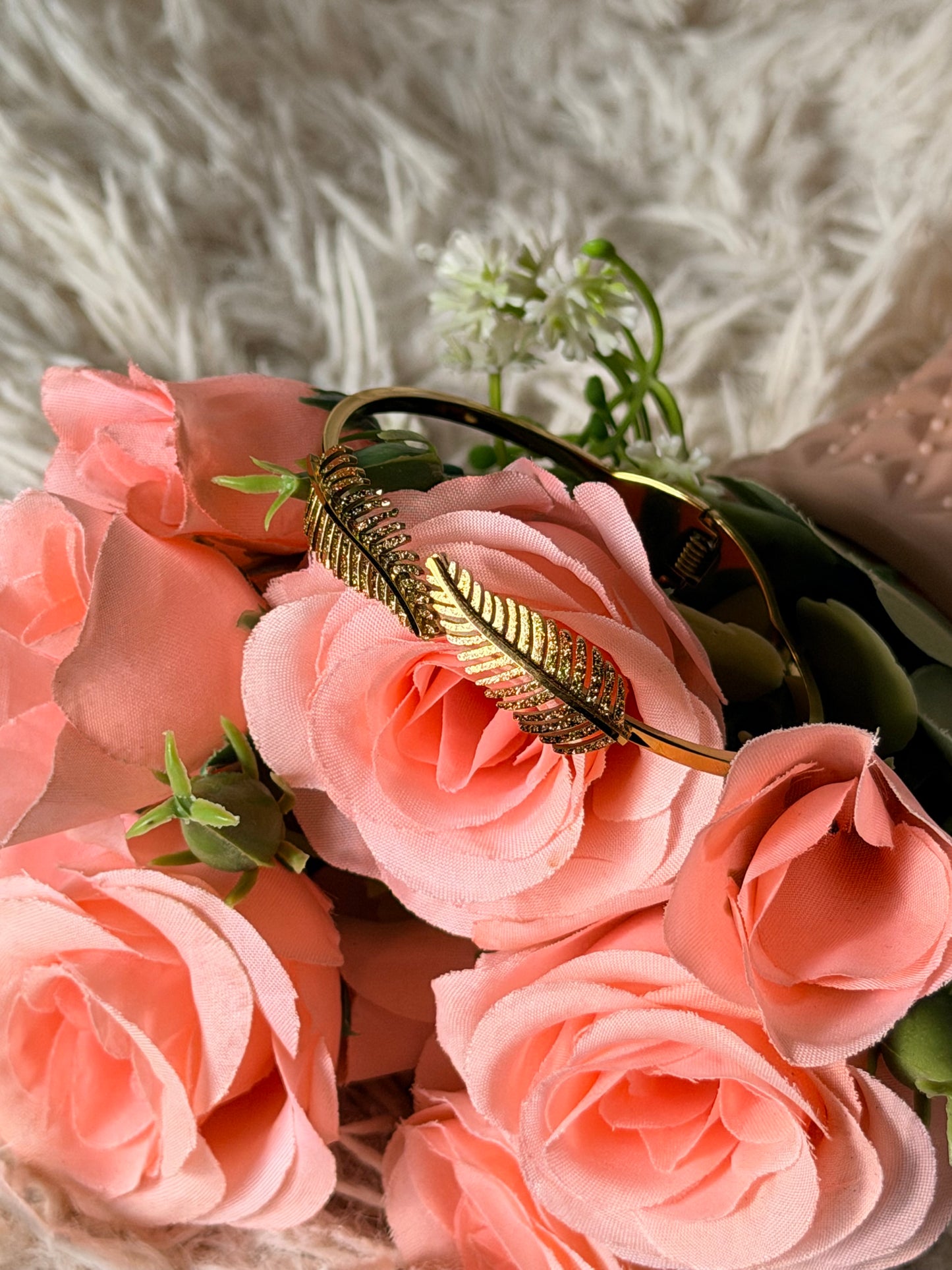 Golden Leaf Cuff Bracelet