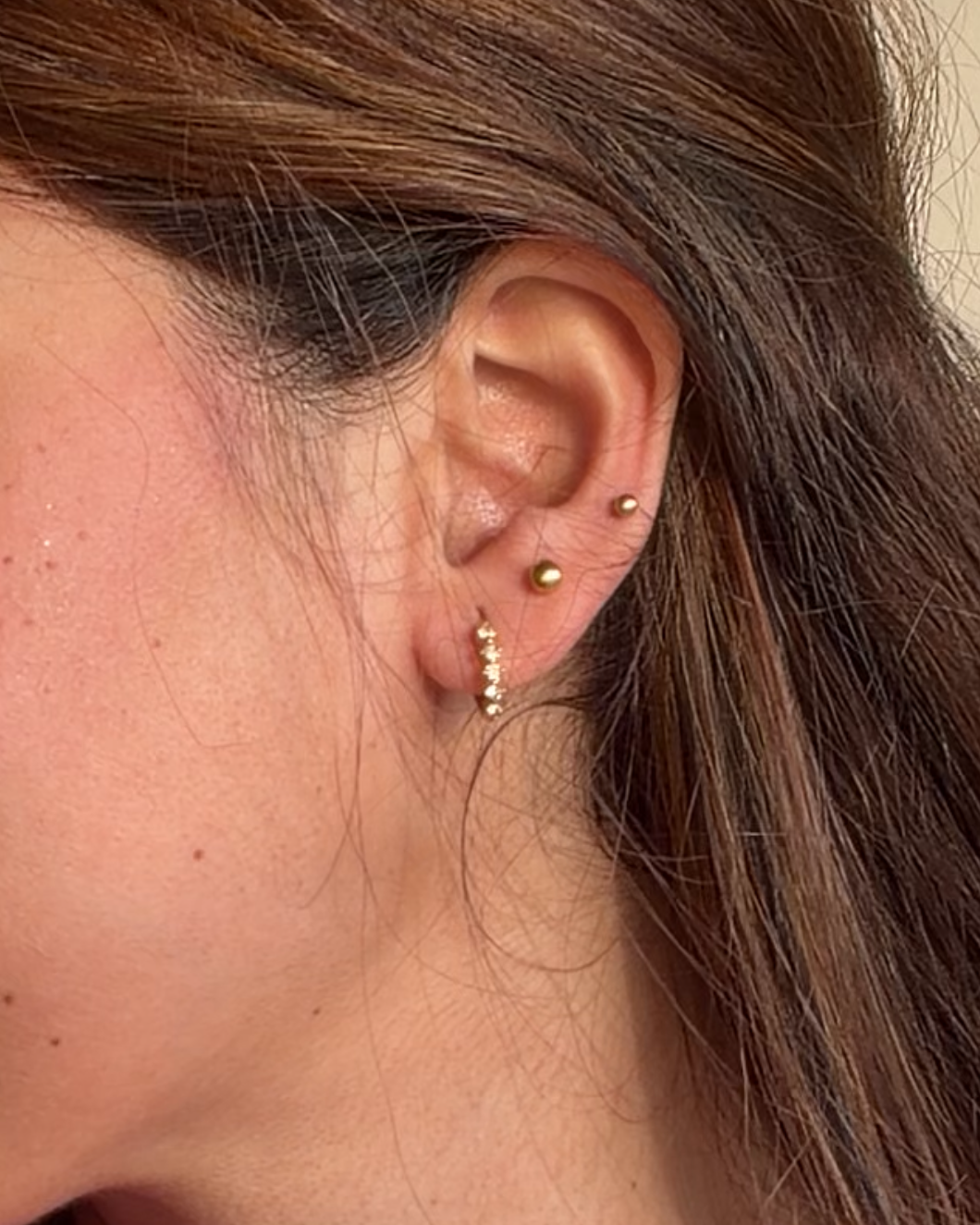 Celeste Crystal Huggie Earrings