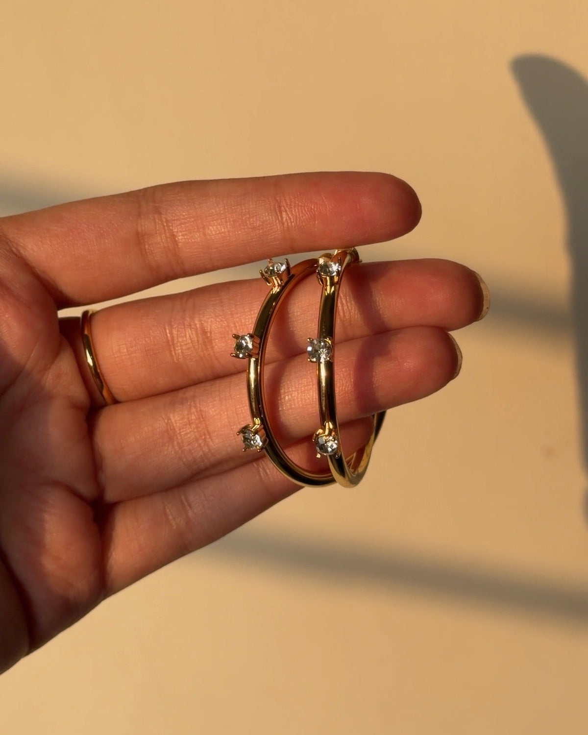 Nova Stone-Set Hoop Earrings