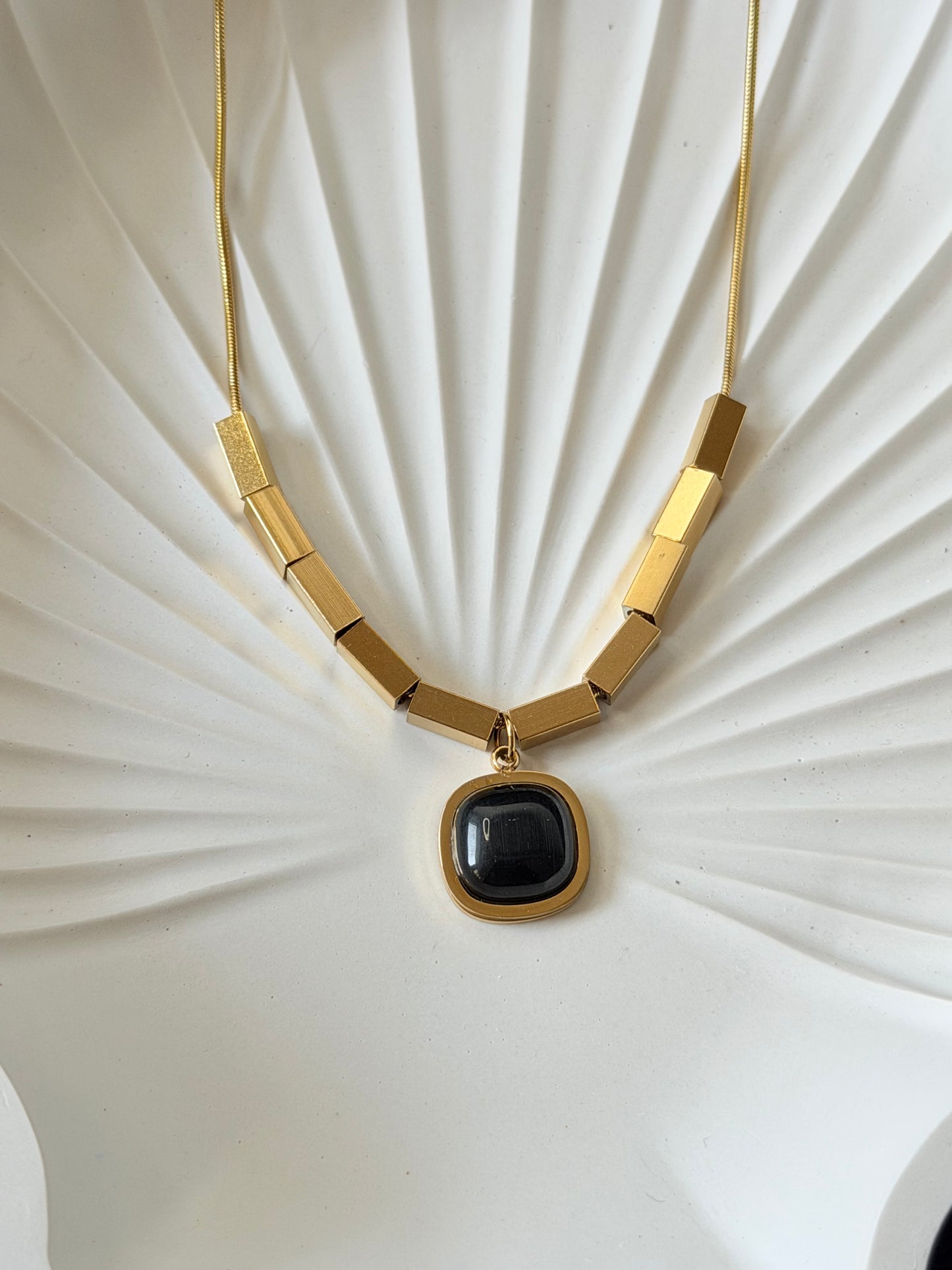 Obsidian Geo Necklace