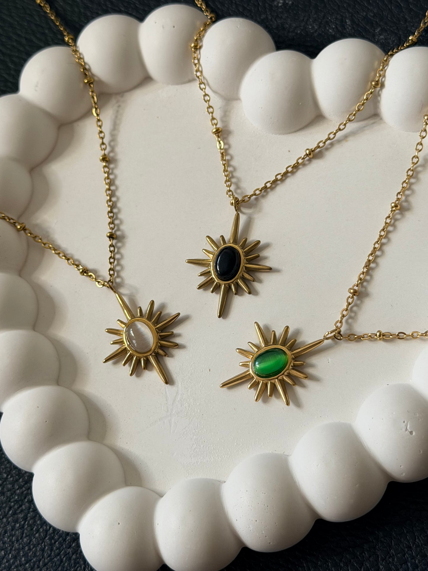 Sunburst Cat Eye Necklace