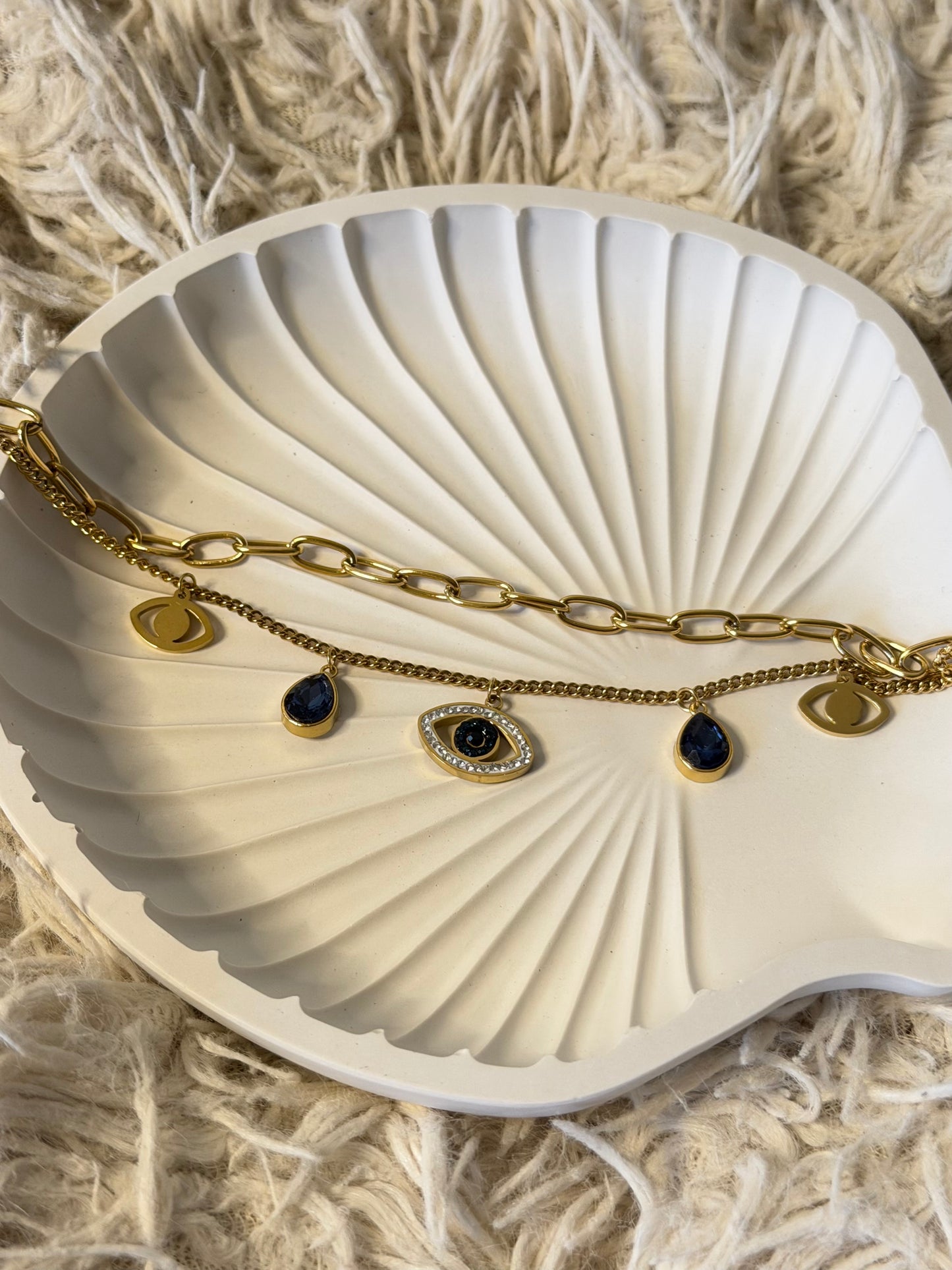 Evil Eye Charm Link Bracelet