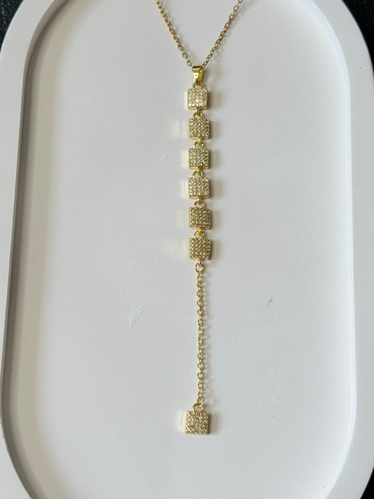 Pavé Cascade Y Necklace