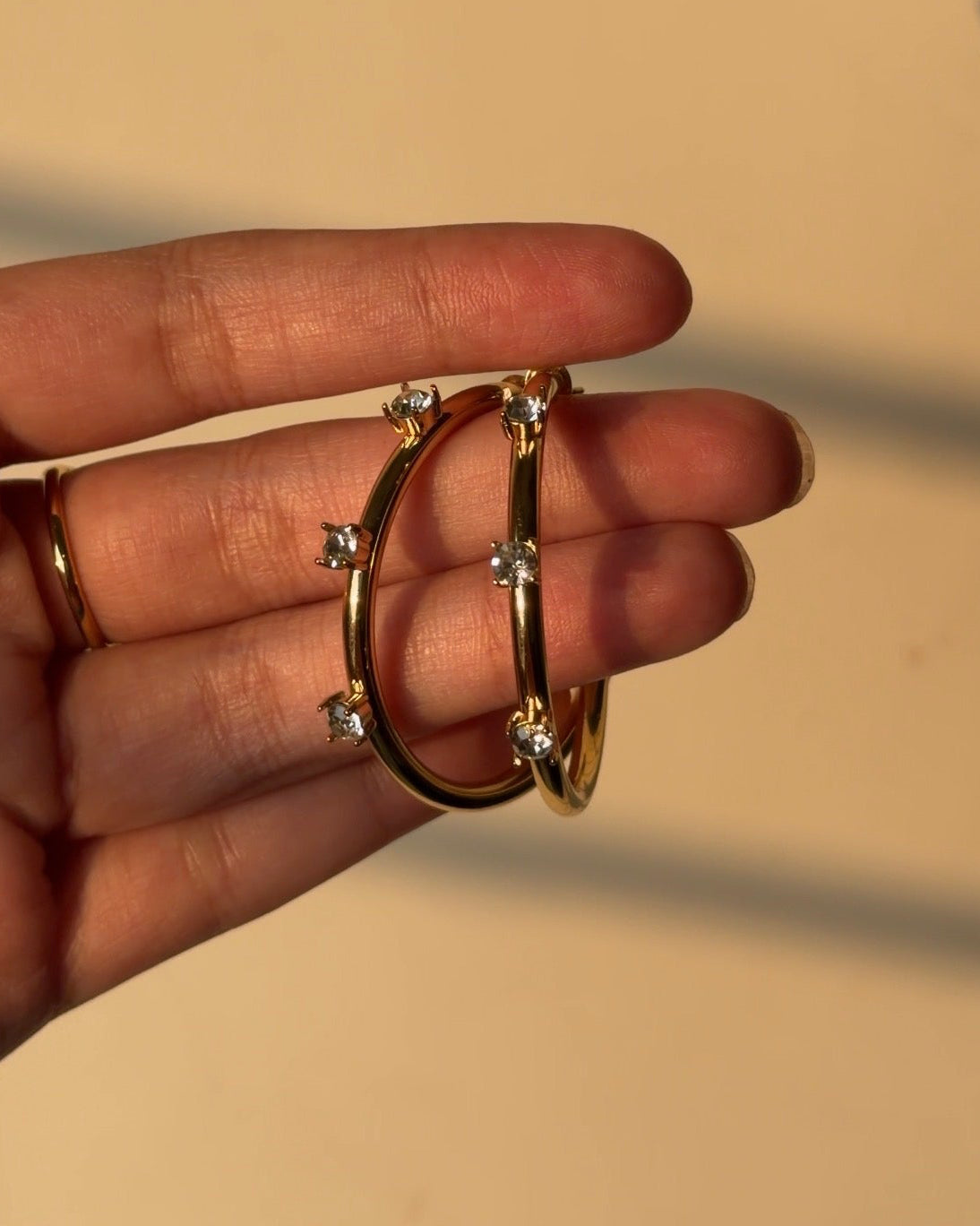 Nova Stone-Set Hoop Earrings