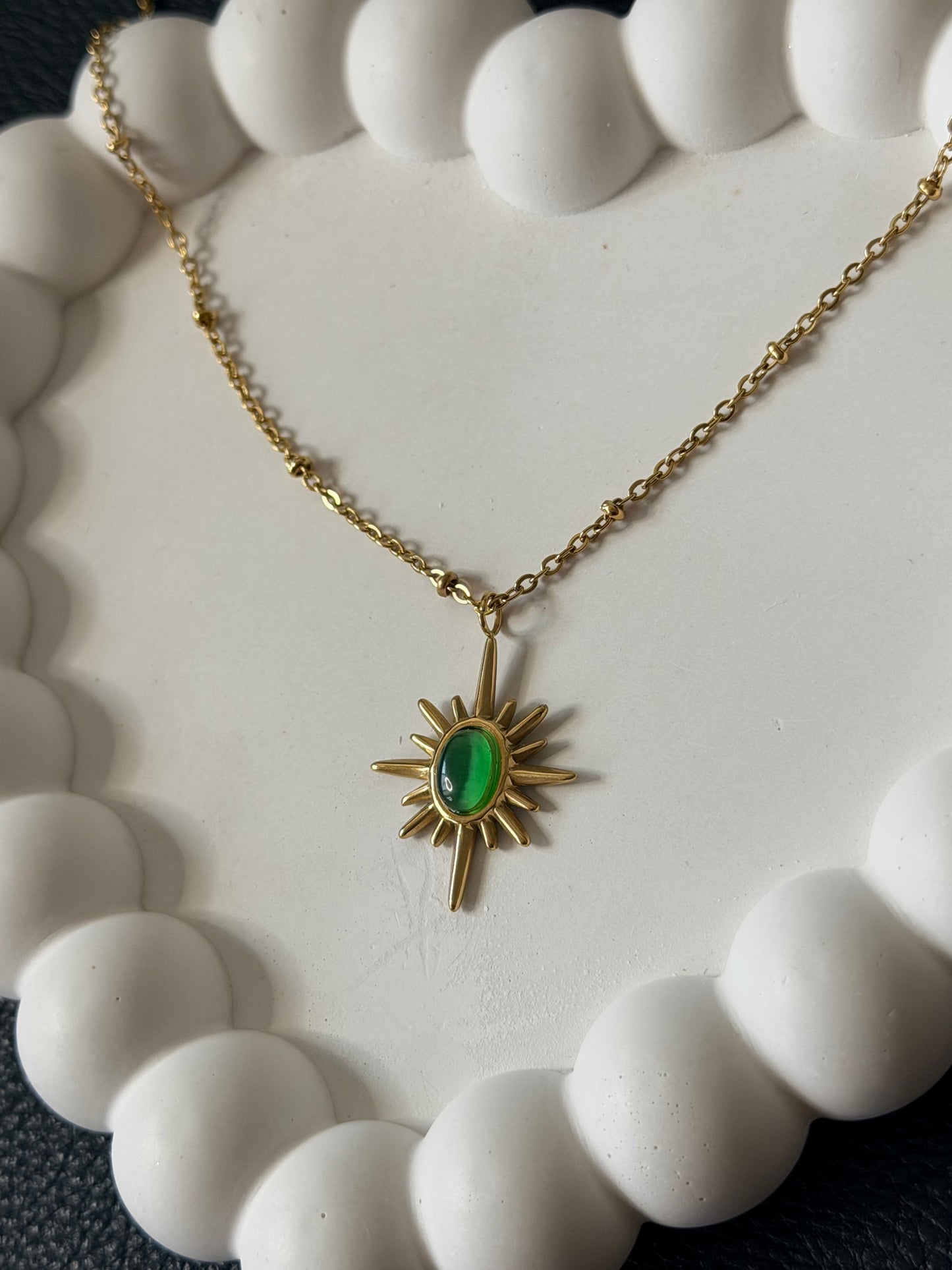 Sunburst Cat Eye Necklace