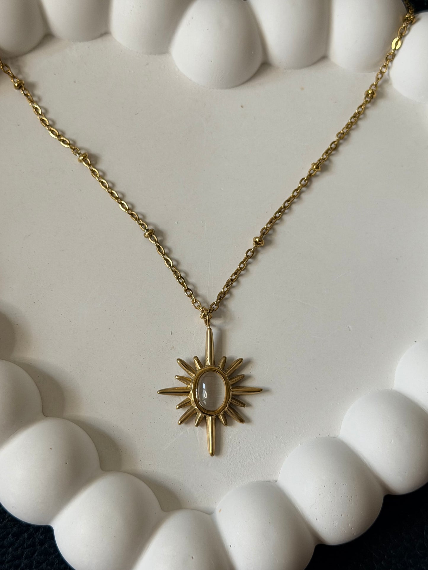 Sunburst Cat Eye Necklace
