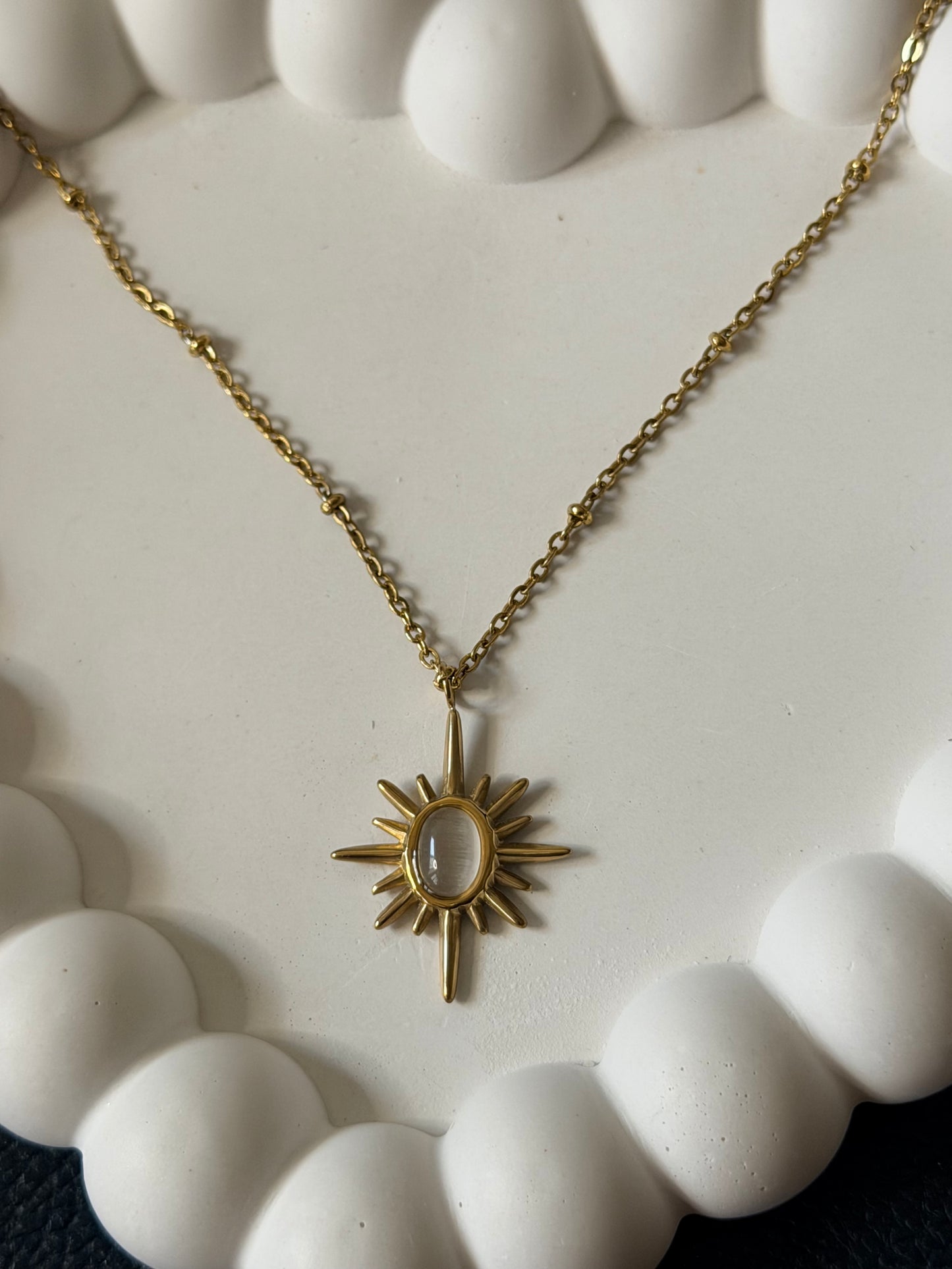 Sunburst Cat Eye Necklace