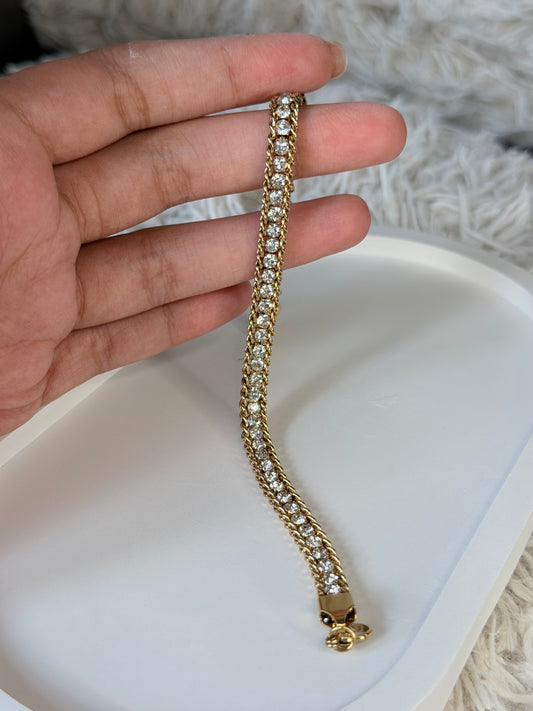 Crystal Weave Tennis Bracelet