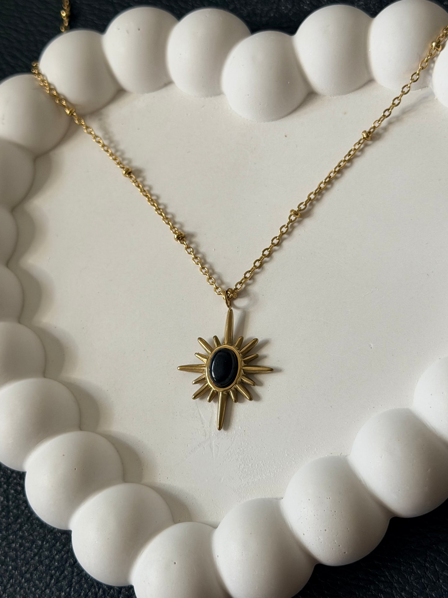 Sunburst Cat Eye Necklace