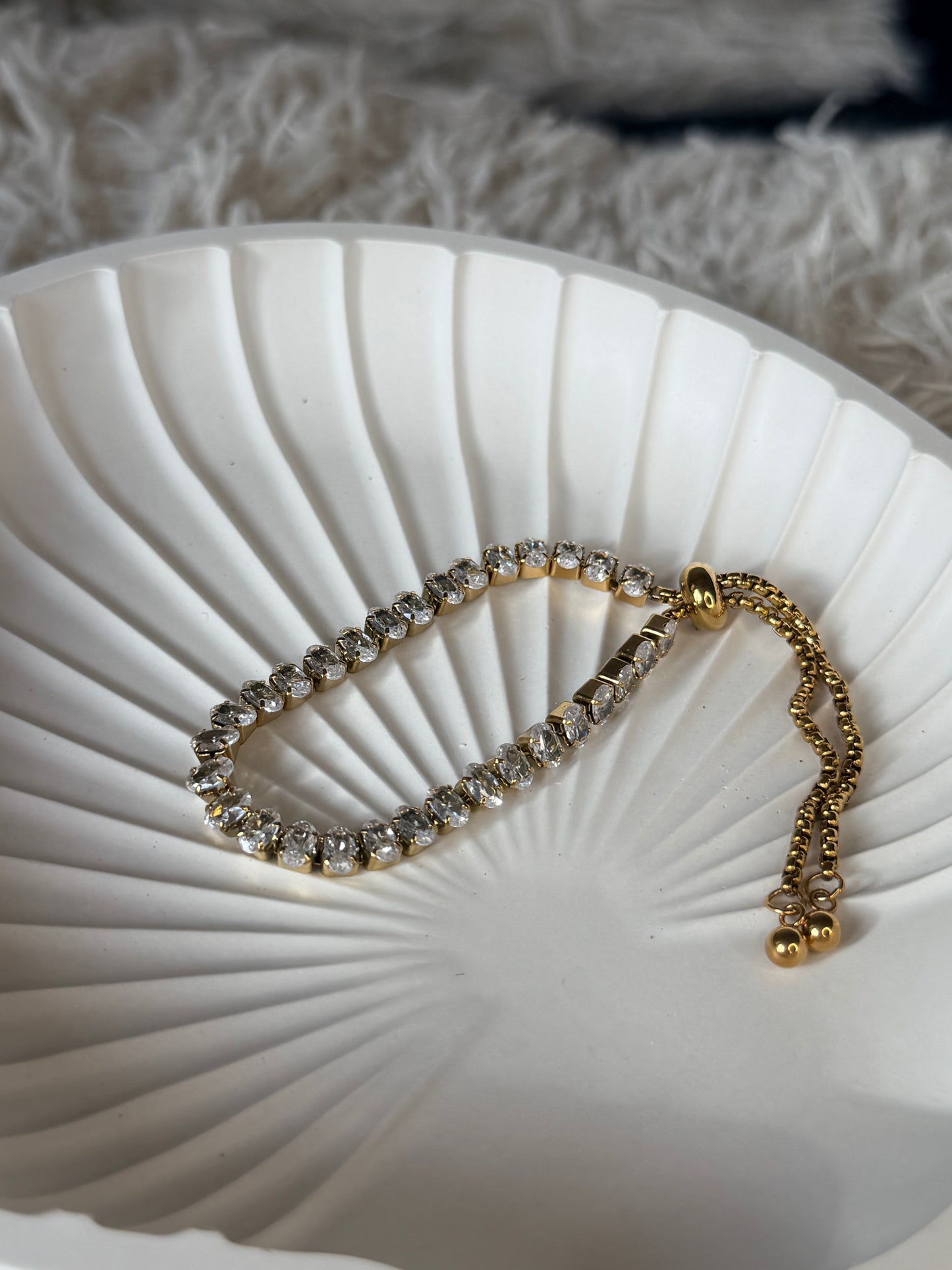 Adjustable Crystal Tennis Bracelet