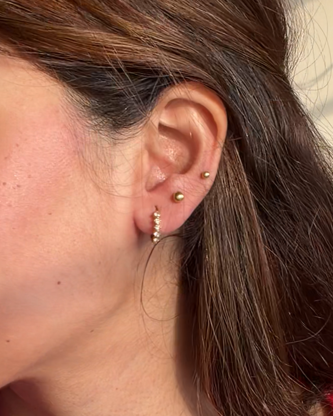 Celeste Crystal Huggie Earrings