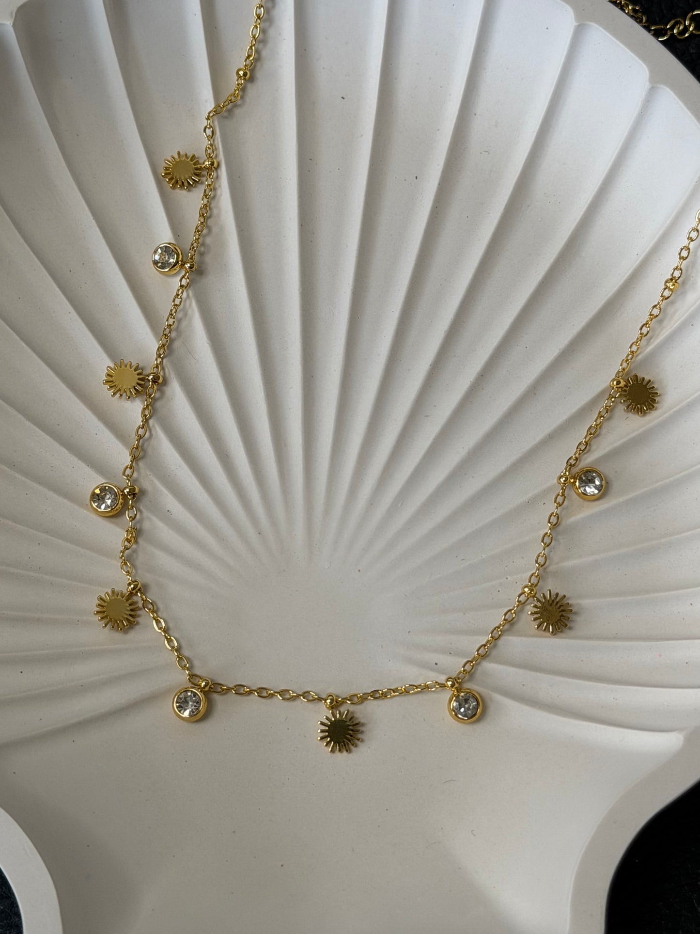 Sunburst Station Necklace
