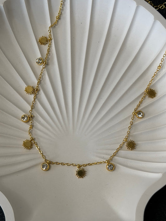 Sunburst Station Necklace