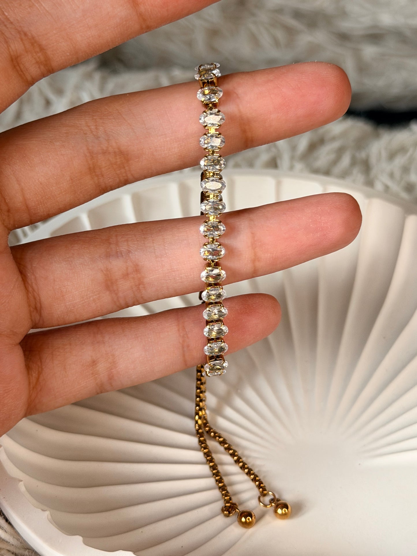 Adjustable Crystal Tennis Bracelet