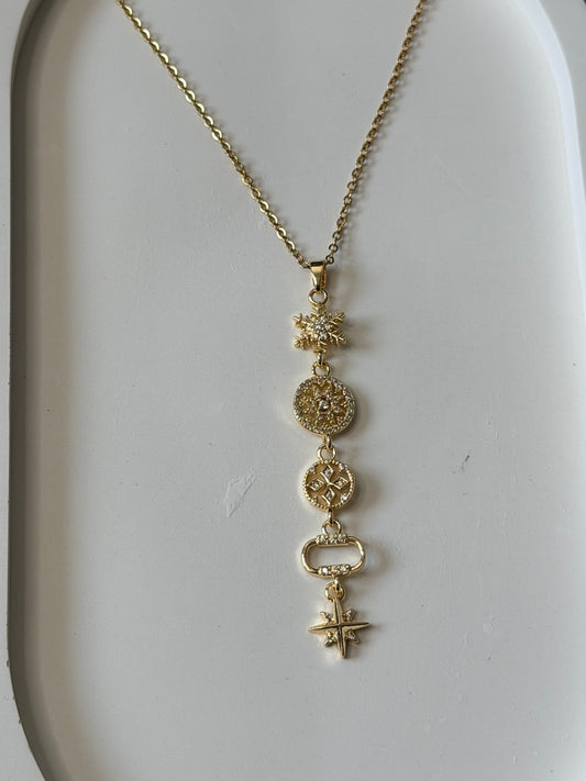 Celestial Charm Lariat Necklace