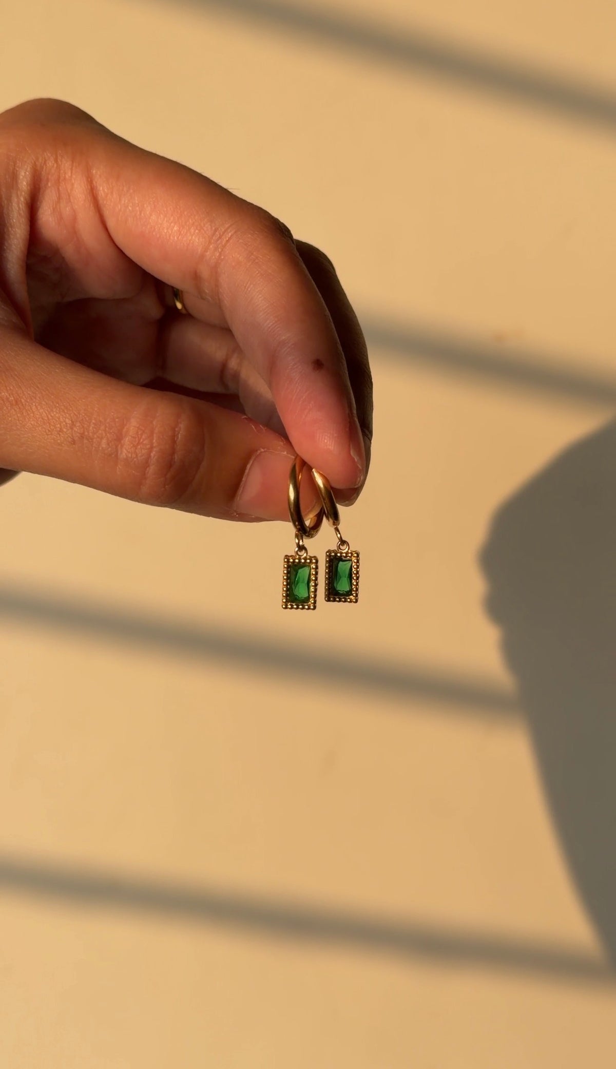 Margot Baguette Crystal Drop Earrings