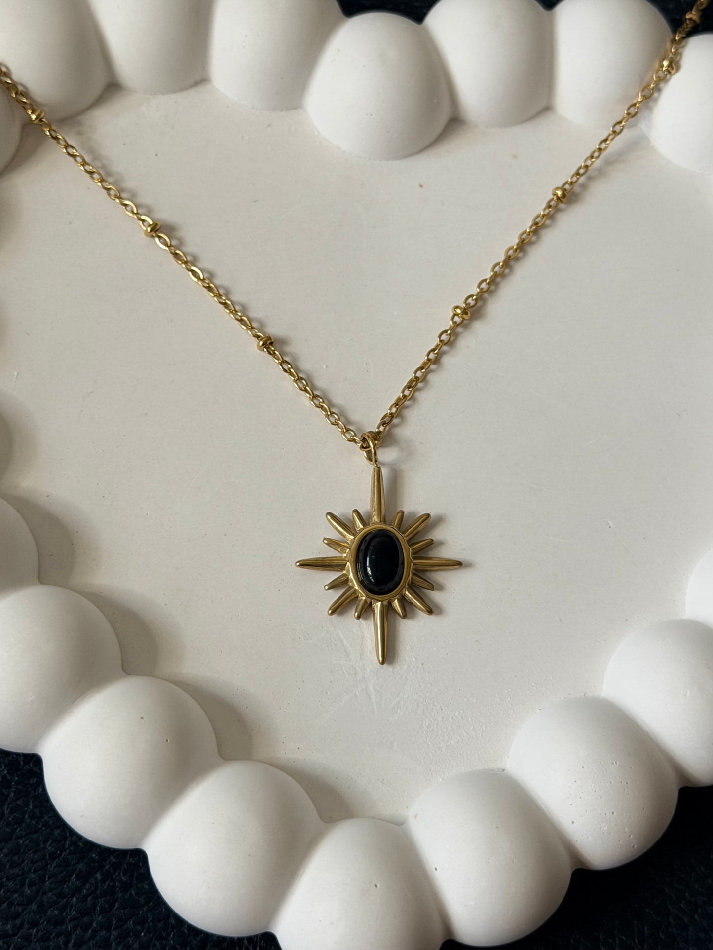 Sunburst Cat Eye Necklace