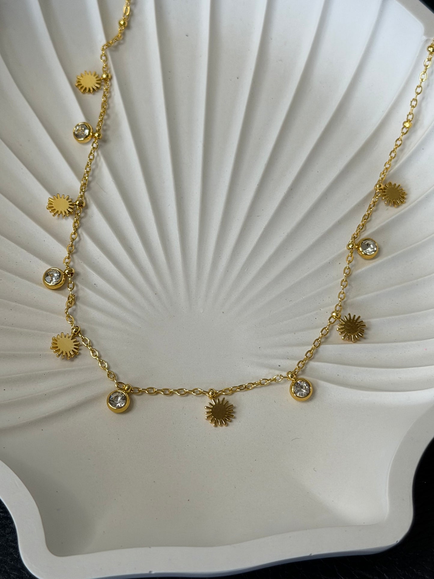Sunburst Station Necklace