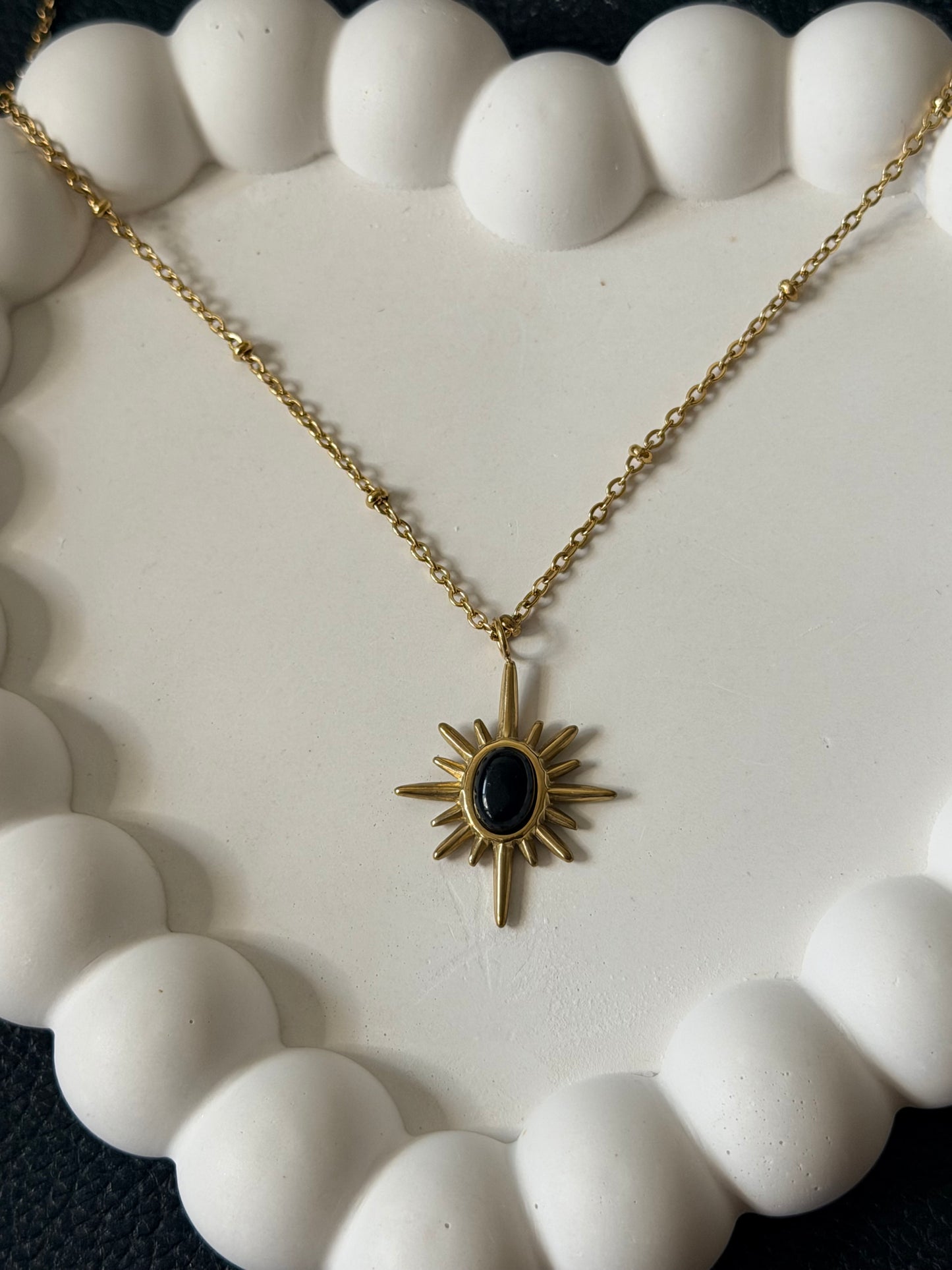 Sunburst Cat Eye Necklace