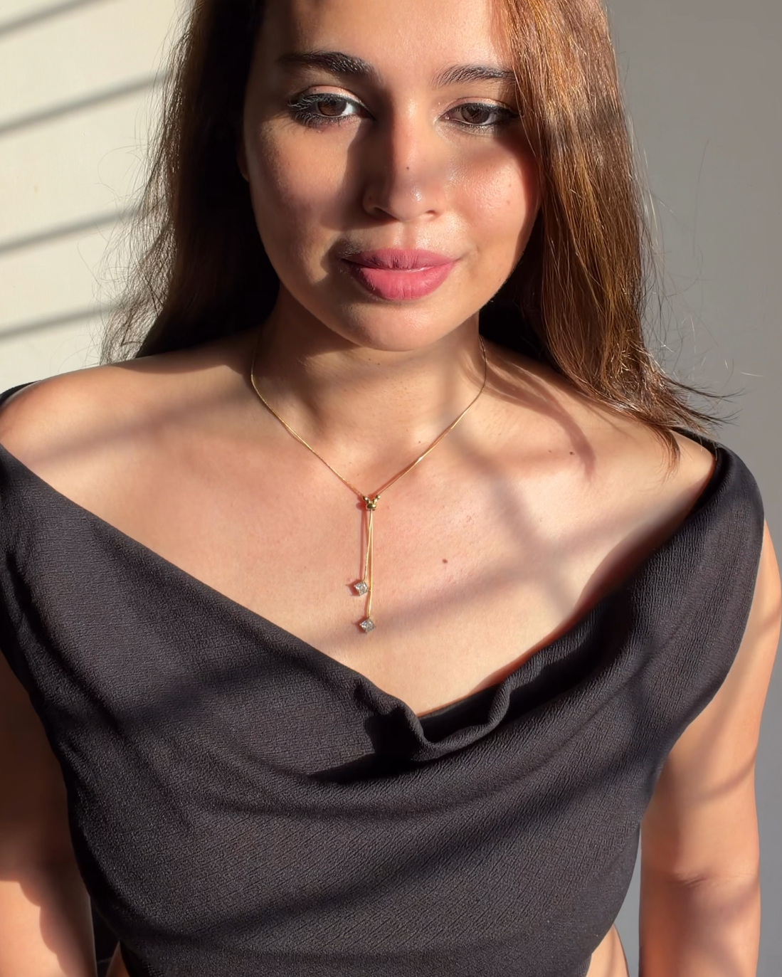 Aria Crystal Drop Necklace