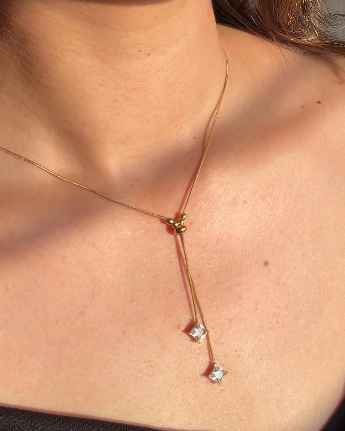 Aria Crystal Drop Necklace